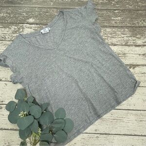 MNG Basics Organic Cotton Ruffle Sleeve Tee